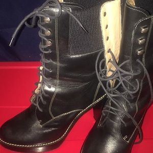 Cole Haan heeled lace up booties